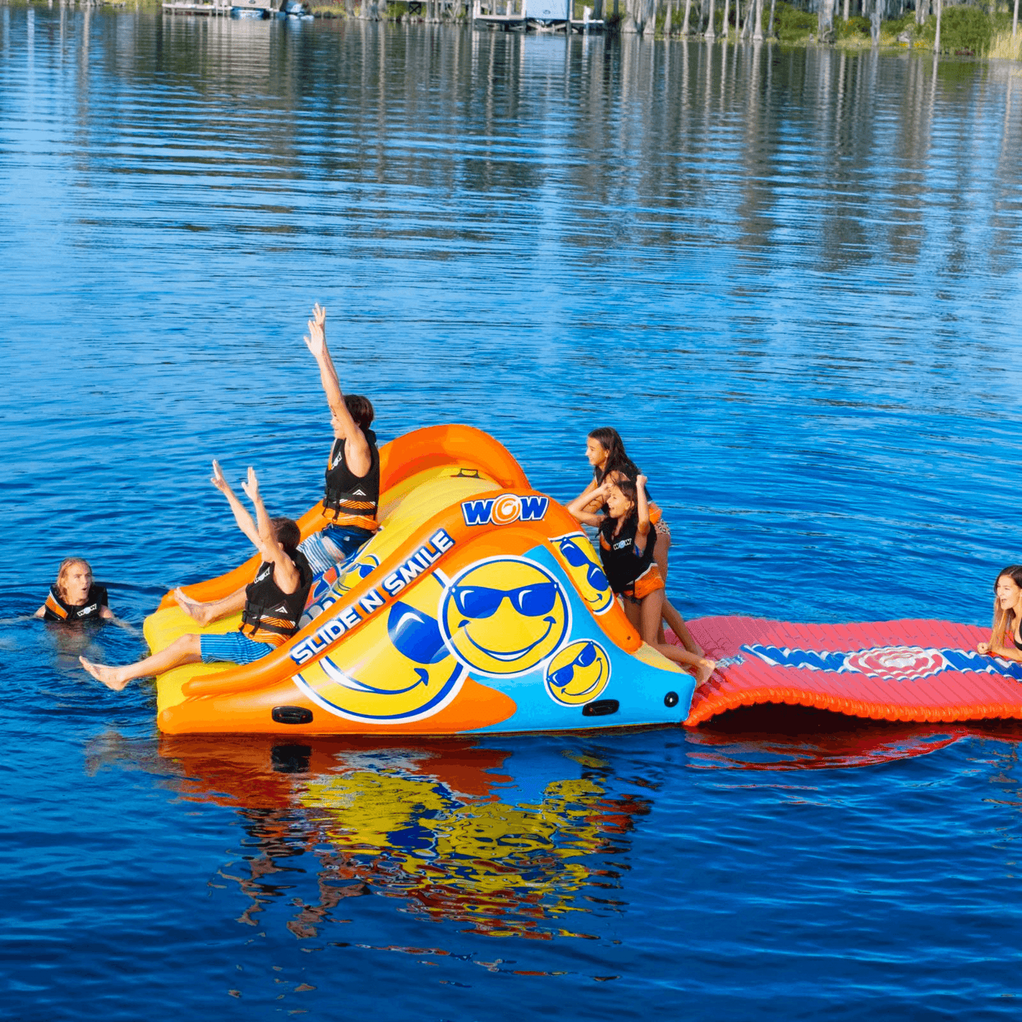 WOW Watersports Slide and Water Walkway Slide N Smile Combo