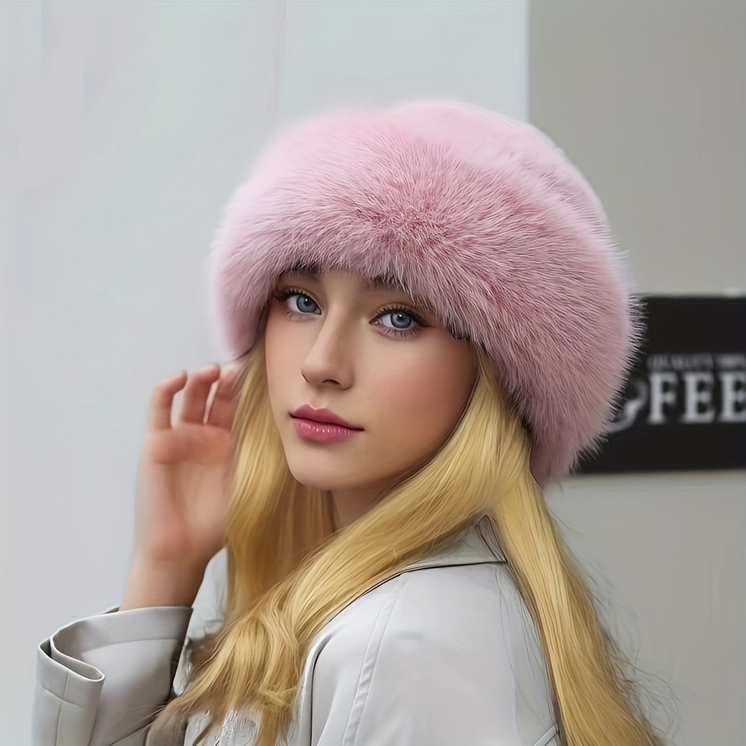 Cozy Winter Style Warm Faux Fur Princess Hat