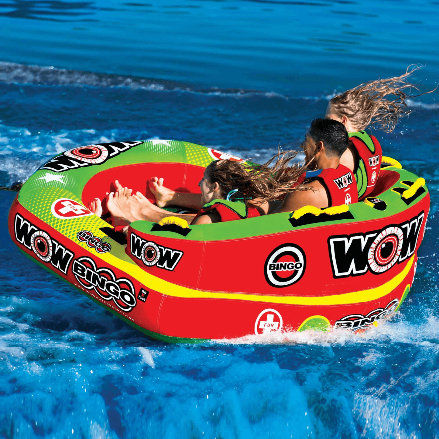 WOW Watersports Bingo 1-3 Person Cockpit Ski Tube w Foam Handles