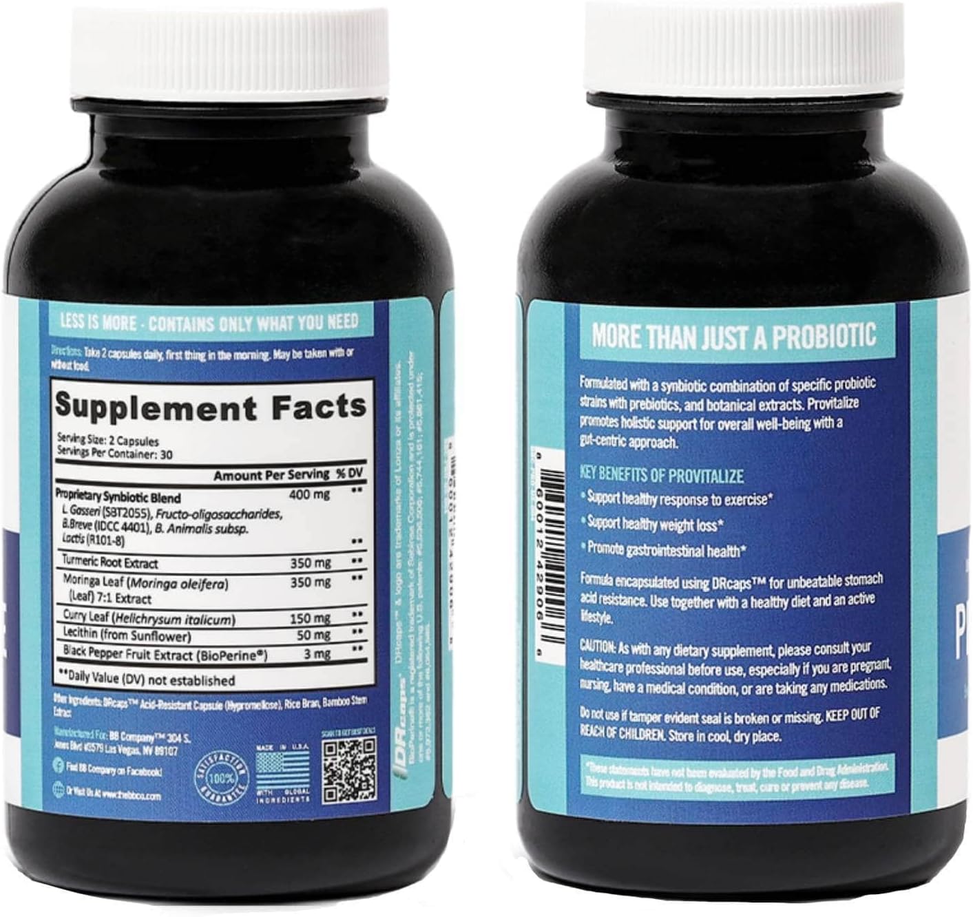 Provitalize Menopause Probiotic Supplement | Turmeric, Moringa & Bioperine