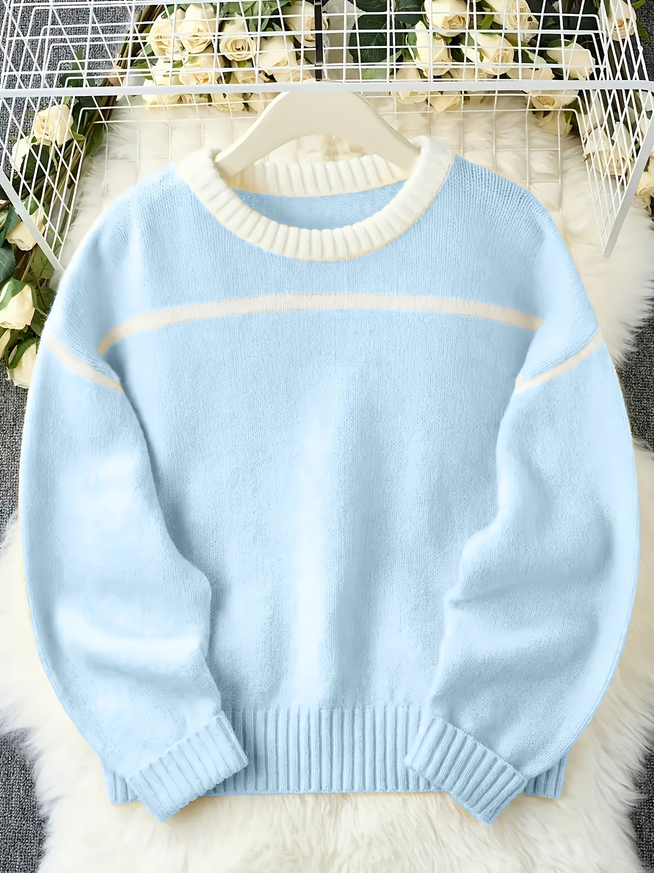 Elegant Plus Size Loose Fit Cozy Knit Sweater