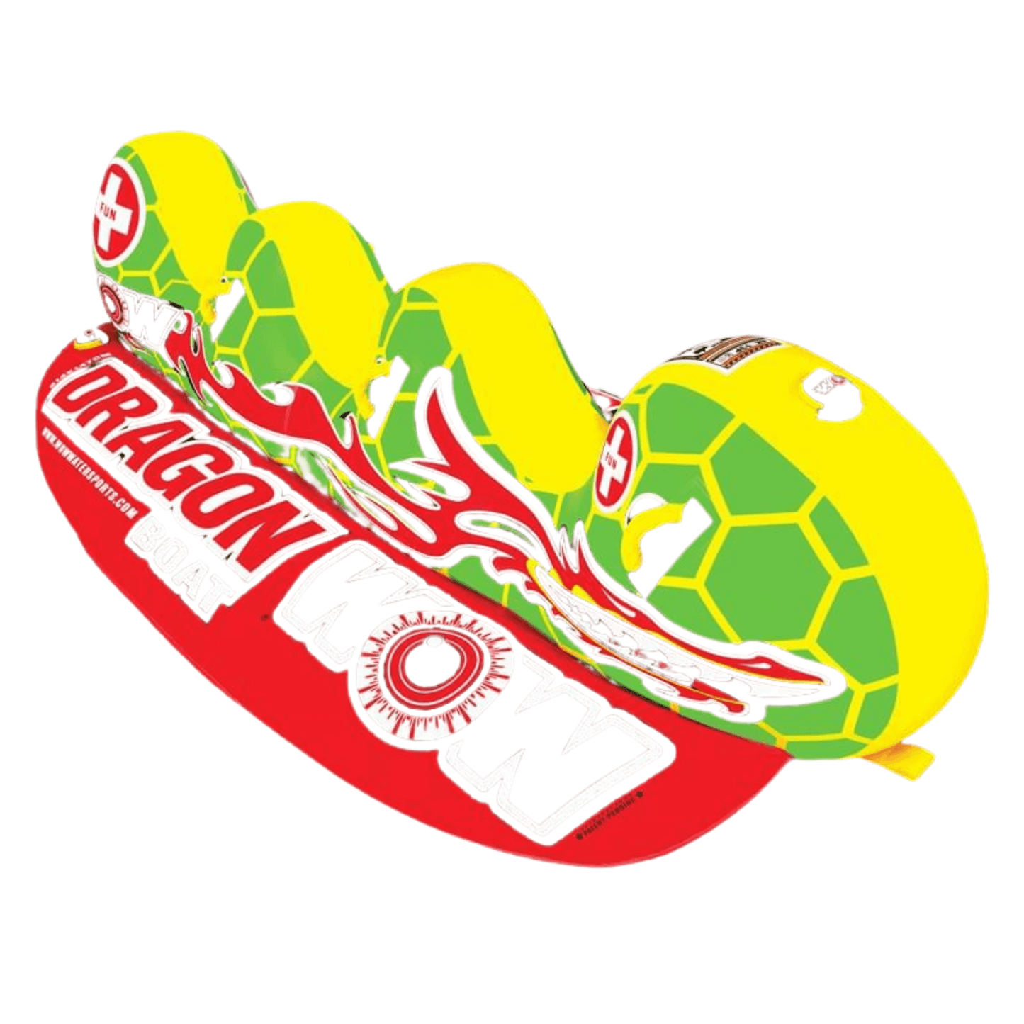 WOW Watersports Dragon Boat 3 Person Inflatable Towable and Ski Tube