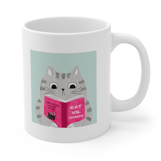Cat Vs. Human Funny Mug