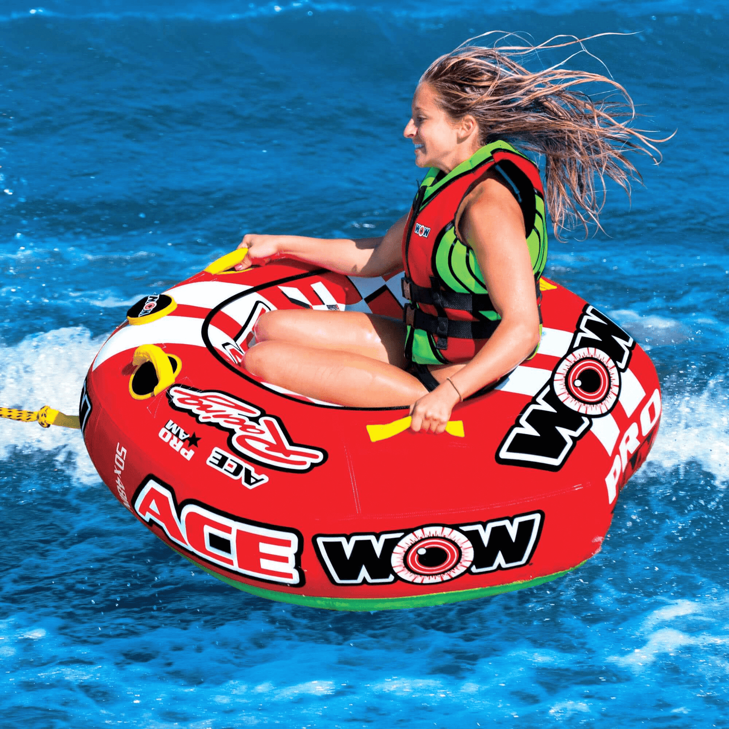 WOW Watersports Ace Racing Boat Tube 1 Person Inflatable Towable Tube