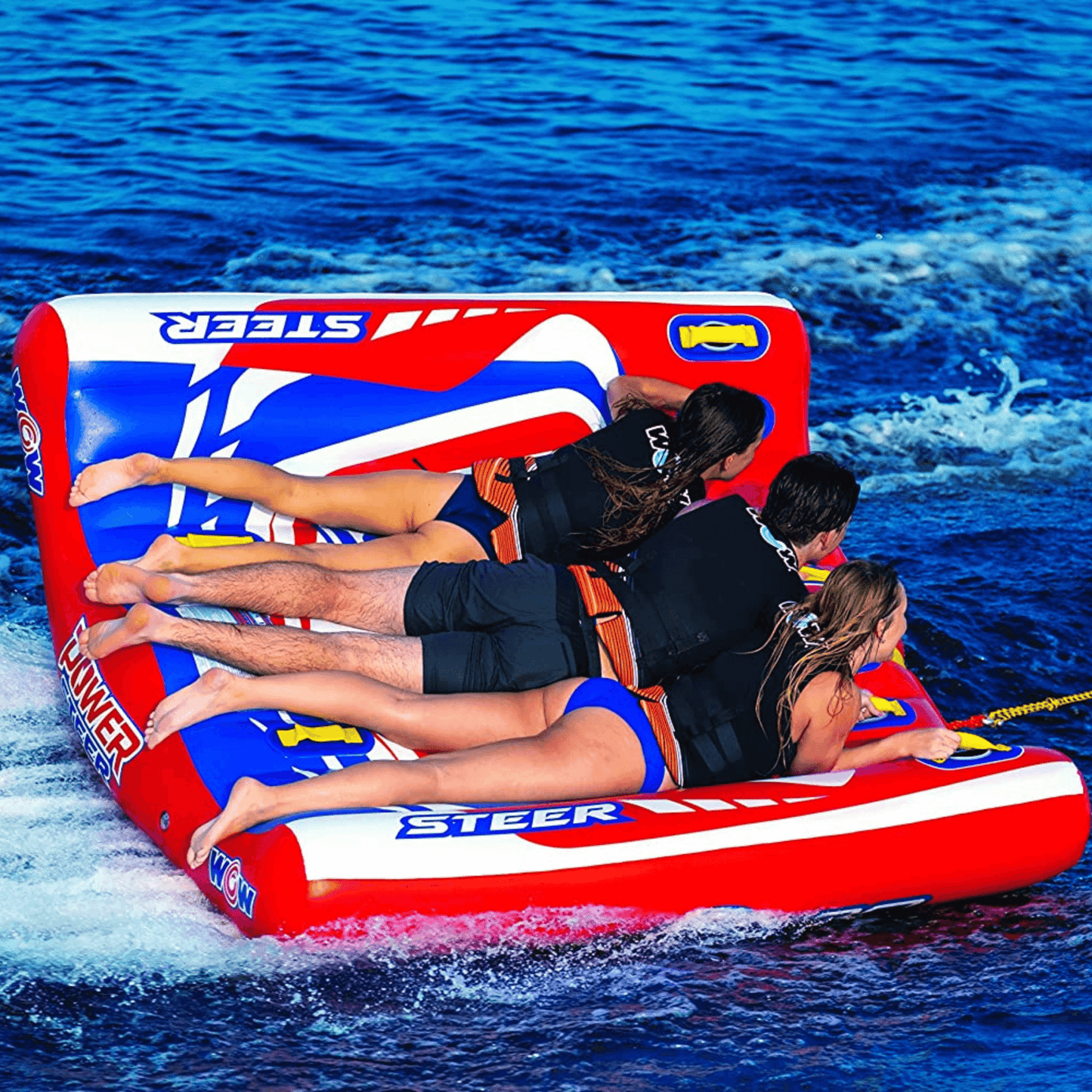 WOW Watersports Power Steer 3 Person 3P Steerable Deck Tube