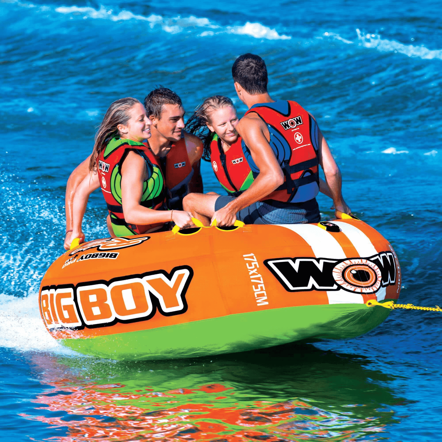 WOW Watersports Big Boy 1 - 4 Person Inflatable Racing Towable Tube