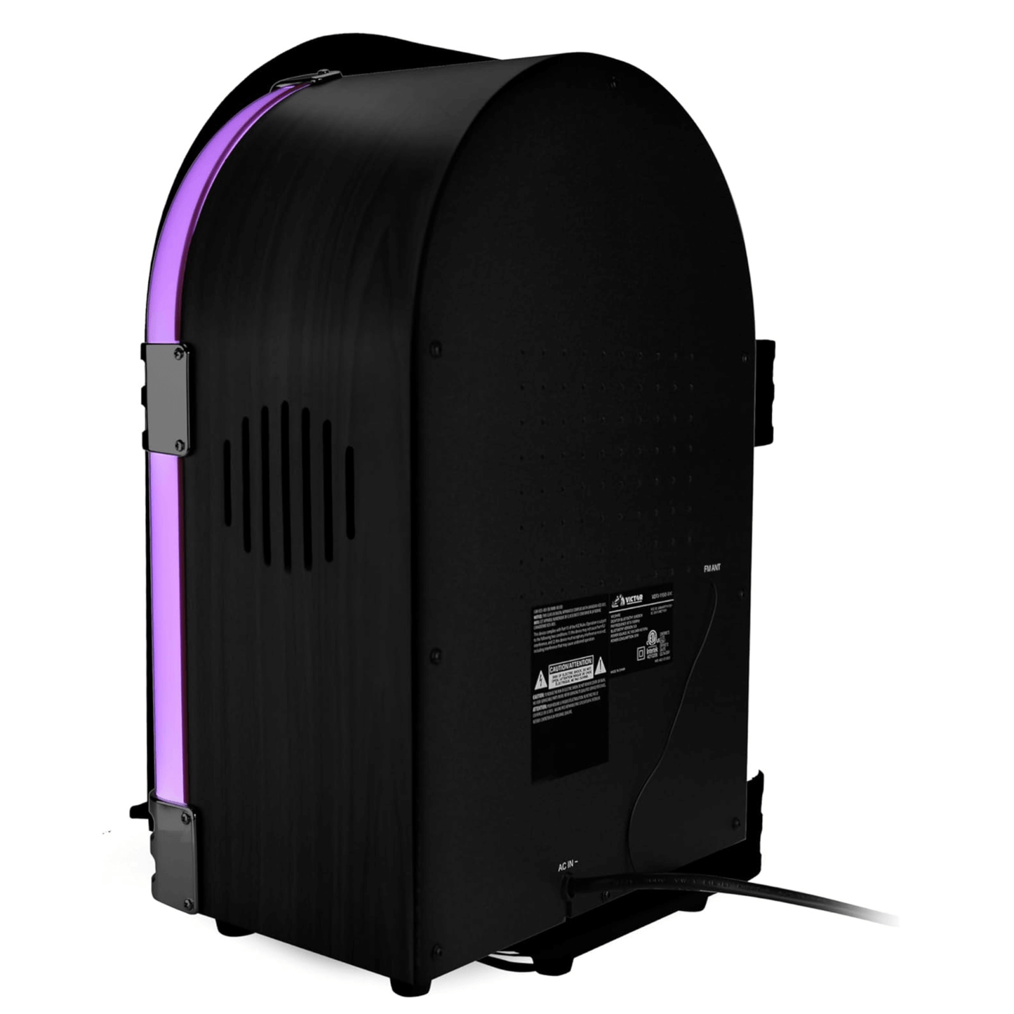 Victor Broadway II Desktop CD Jukebox with Multi-Color LED Lighting and FM Radio