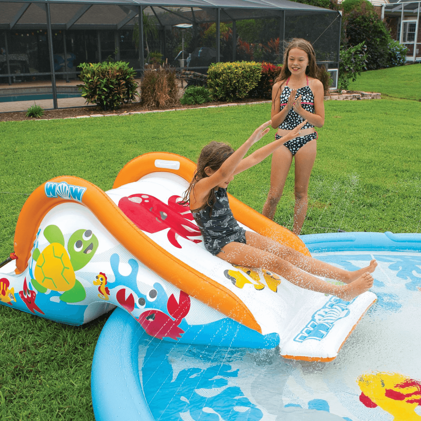 WOW Watersports Swirl Splash Pad Slide (Slide Only) with Inflated Side Rails