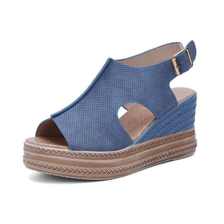 Women's Summer Wedge Heel Platform Peep Toe Sandals