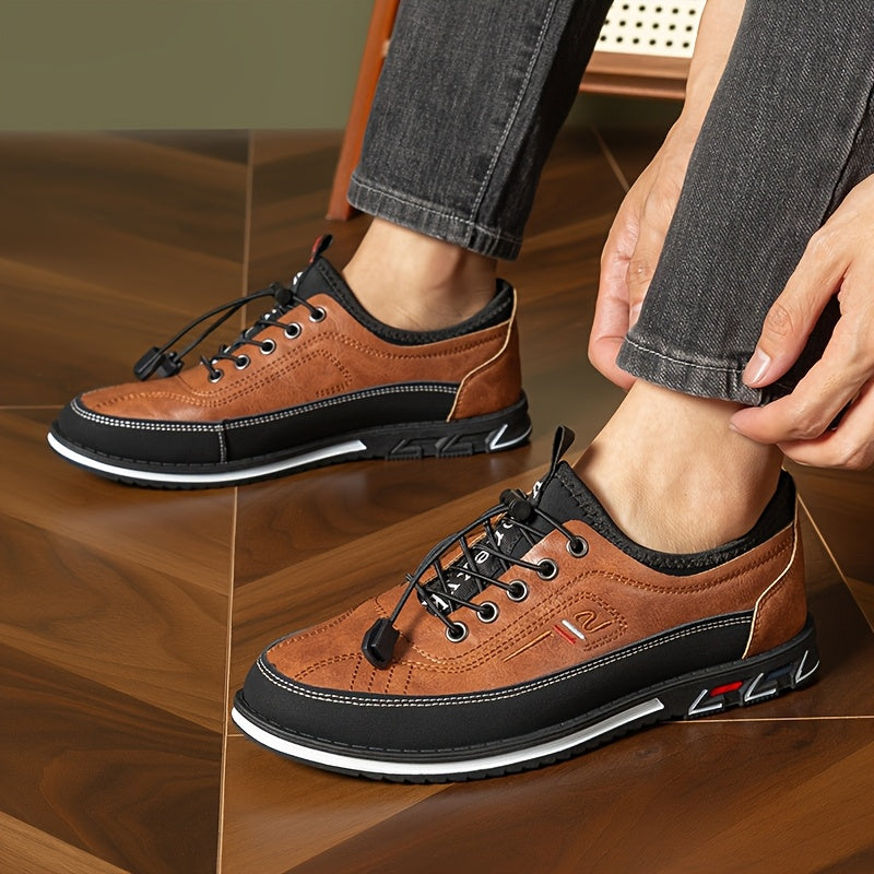 Men's Contrasting Business Shoes Comfy Non Slip Outdoor Casual Wear