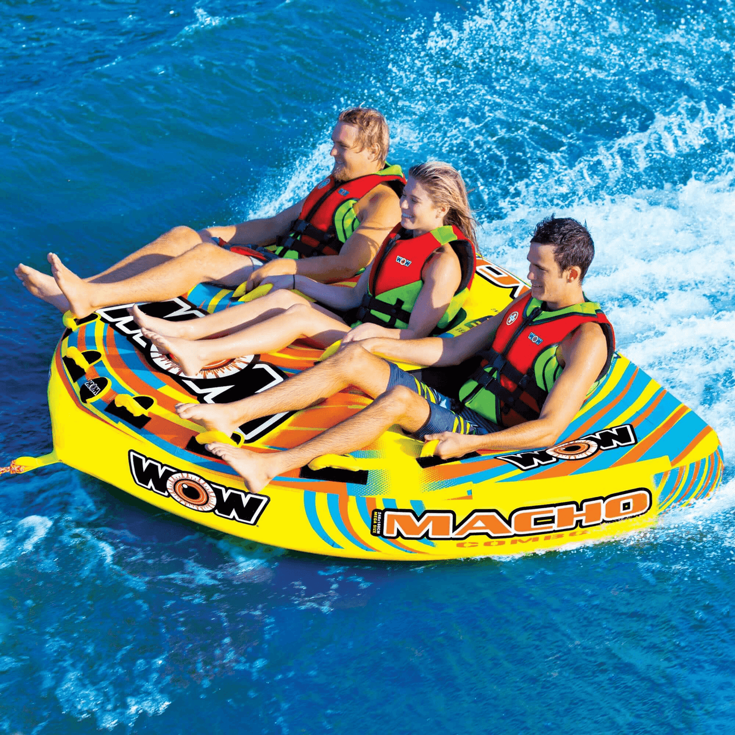 WOW Watersports Macho Multiple Riding Positions Tube for Up to 3 People