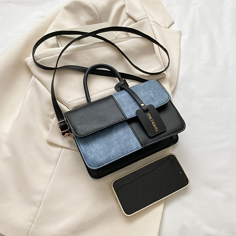 Chic Summer Commuter  Vacation Spliced Shoulder Crossbody Bag