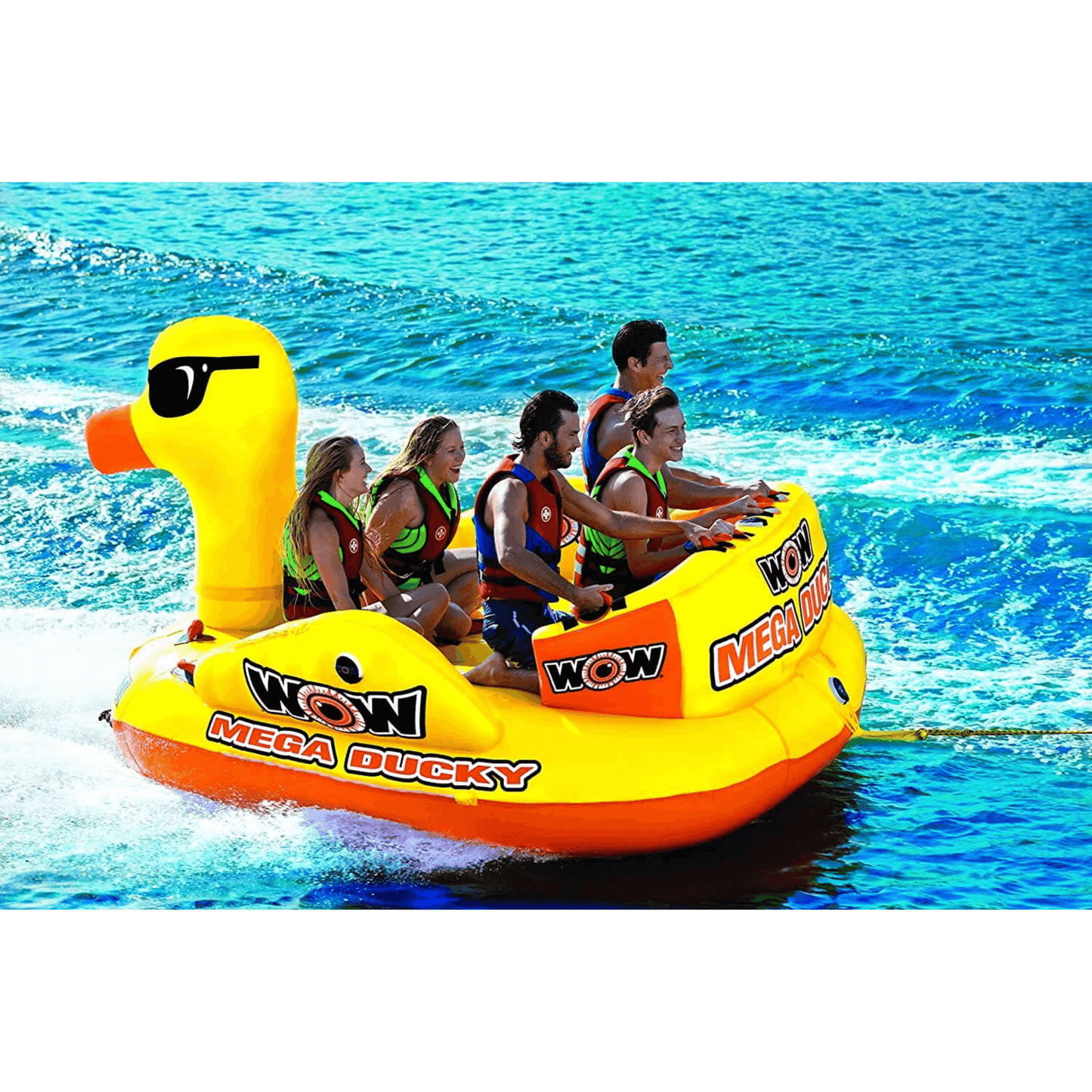 WOW Watersports Mega Ducky 5P Towable with Extra High Backrest