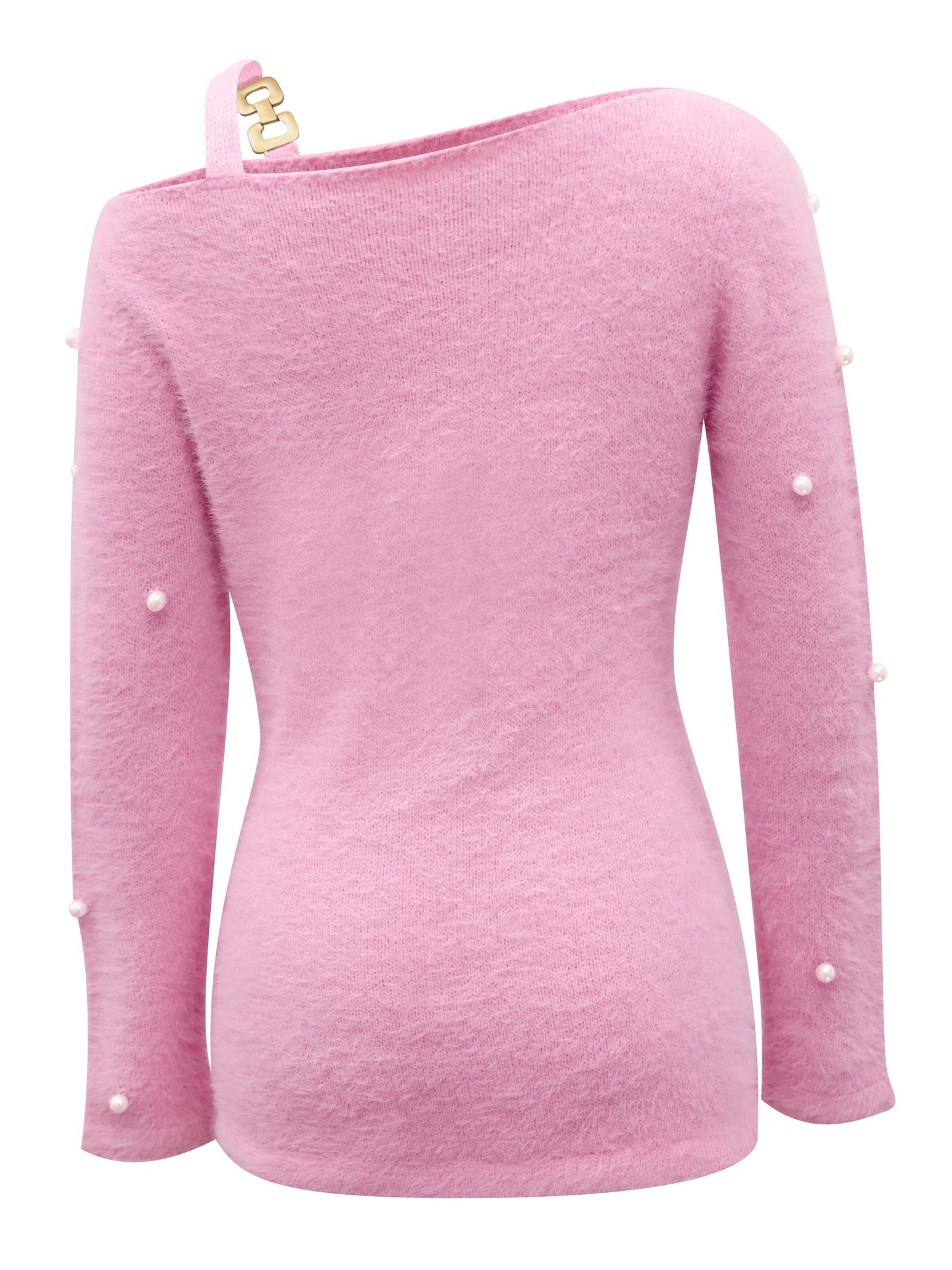 Elegant Pearl Beaded OffShoulder Top