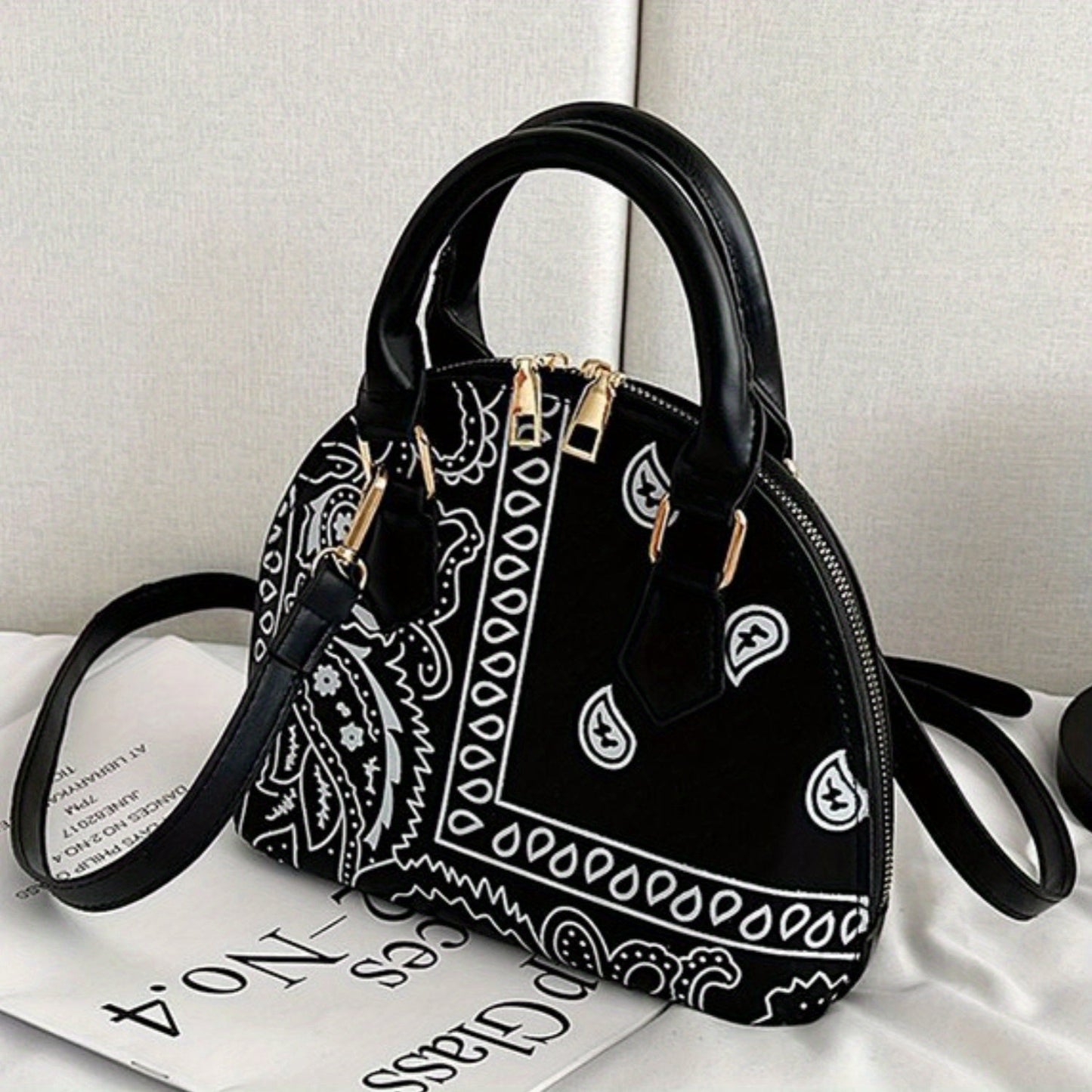 Chic Colorful Printed Mini Shell Crossbody Bag for Her