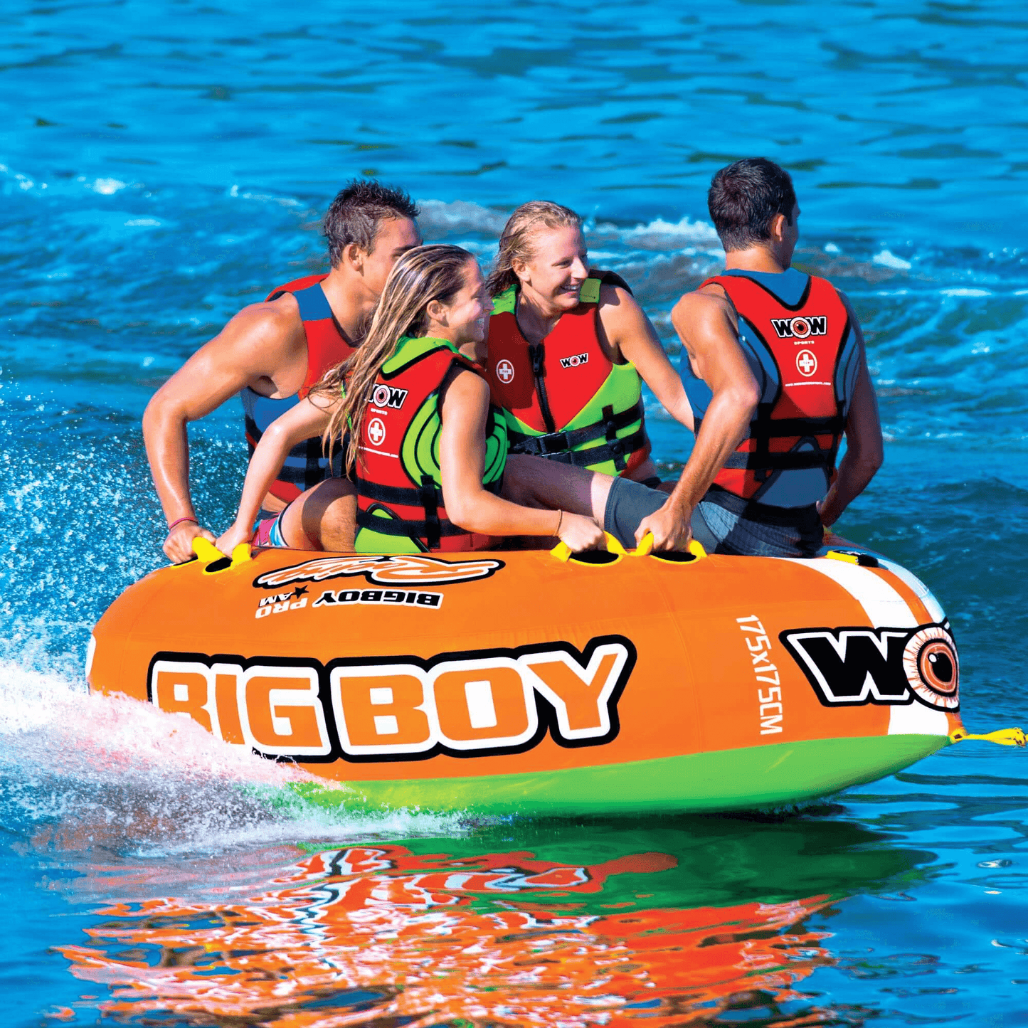 WOW Watersports Big Boy 1 - 4 Person Inflatable Racing Towable Tube