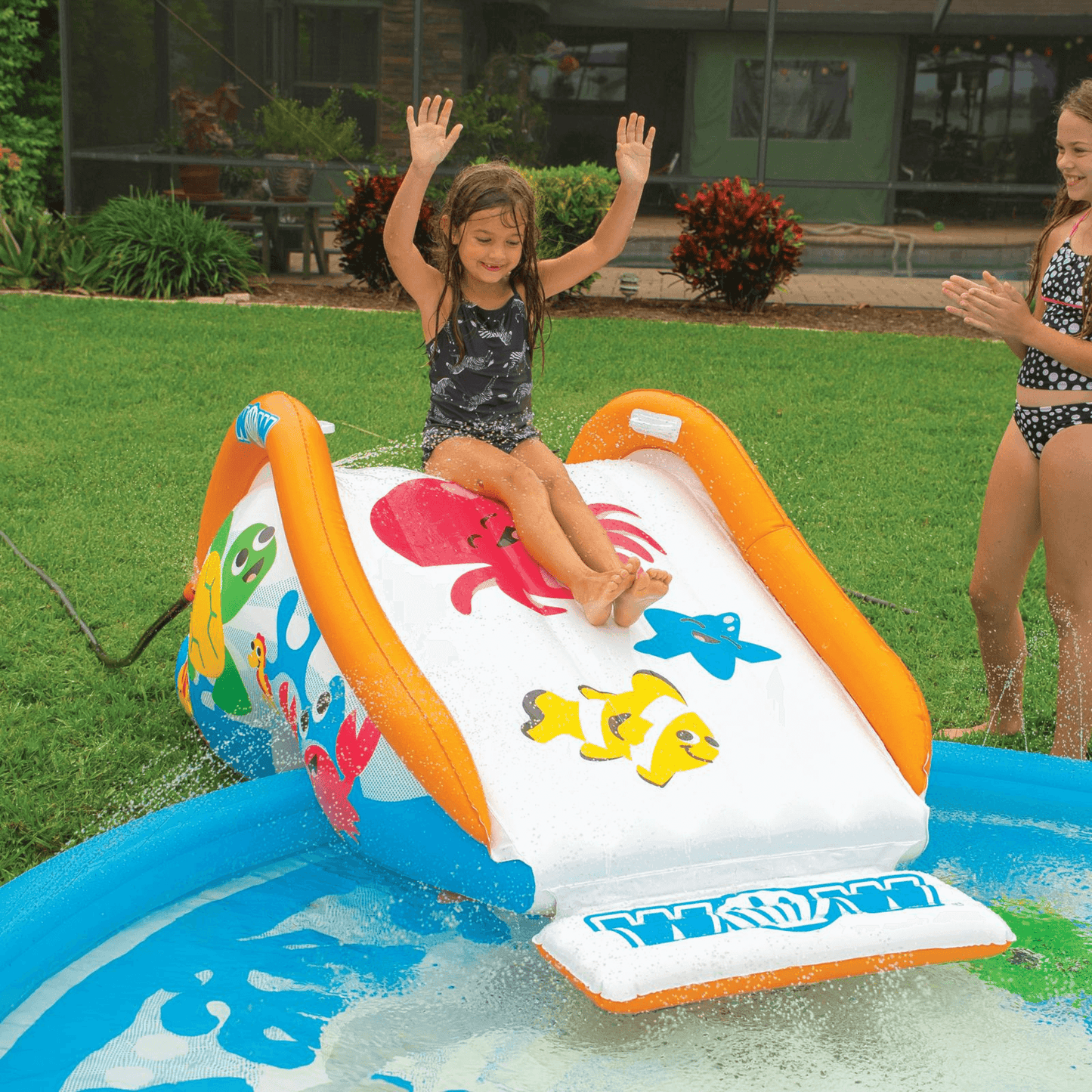 WOW Watersports Swirl Splash Pad Slide (Slide Only) with Inflated Side Rails