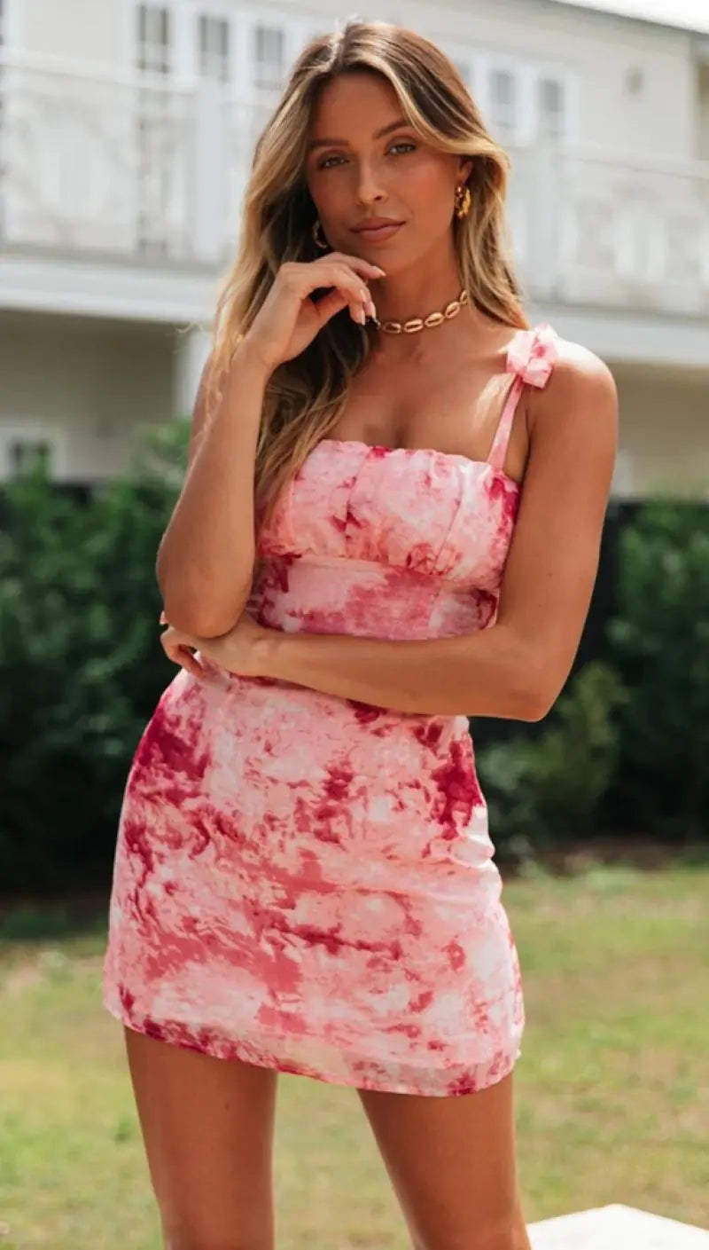 Stylish Women's Sleeveless Printed Mini Dress for Summer