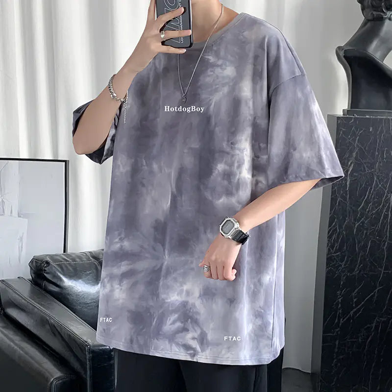 Chic Tie Dye T-Shirts for Men and Couples - Oversize Casual