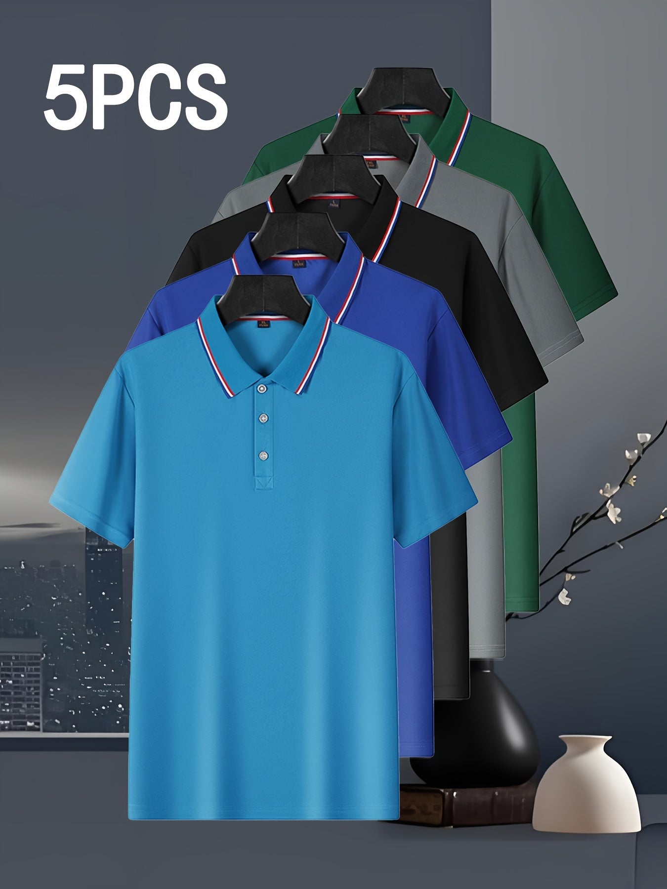 Mens Breathable Sport Polo Cool Summer Style