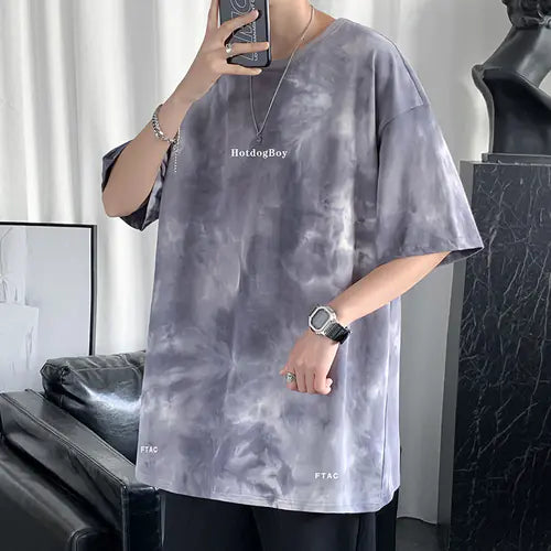 Chic Tie Dye T-Shirts for Men and Couples - Oversize Casual