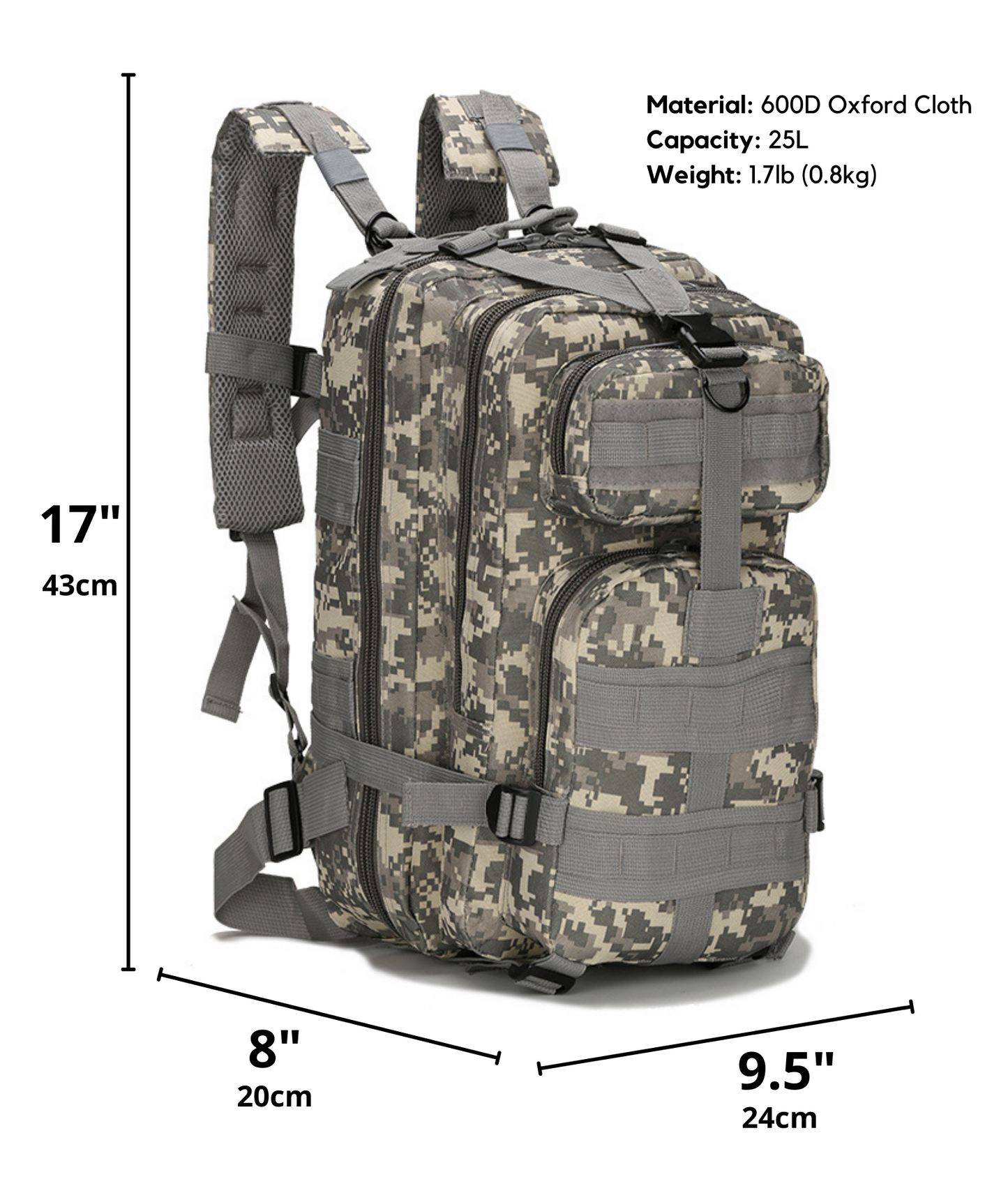 JupiterGear 25L Unisex Backpack Molle Bag Rucksack Range Bag