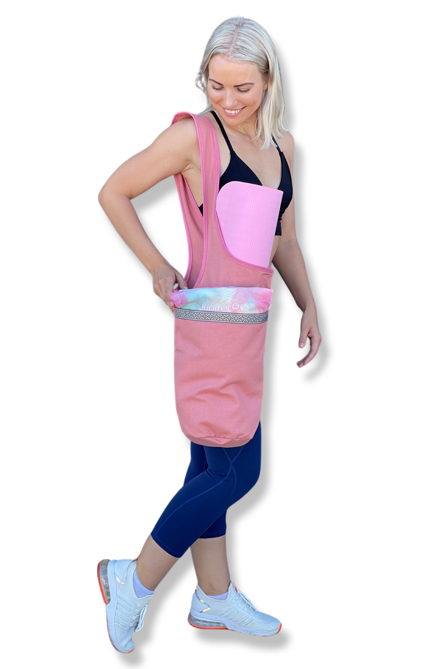 JupiterGear Yoga Mat Carrying Tote Bag with Large Size Pockets | Multipurpose and Fit Most Size Mats