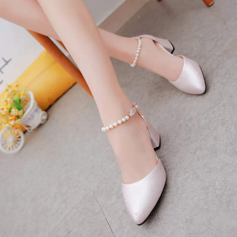 Women's Summer High Heels with Thick Heels