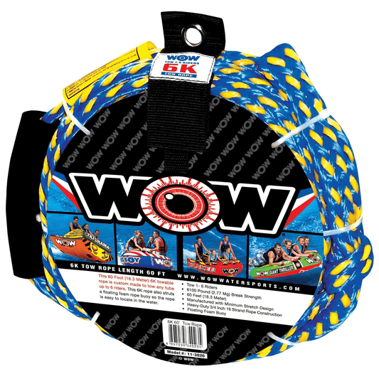 WOW Watersports 6K 60' Tow Rope w 6100 Lbs Break Strength