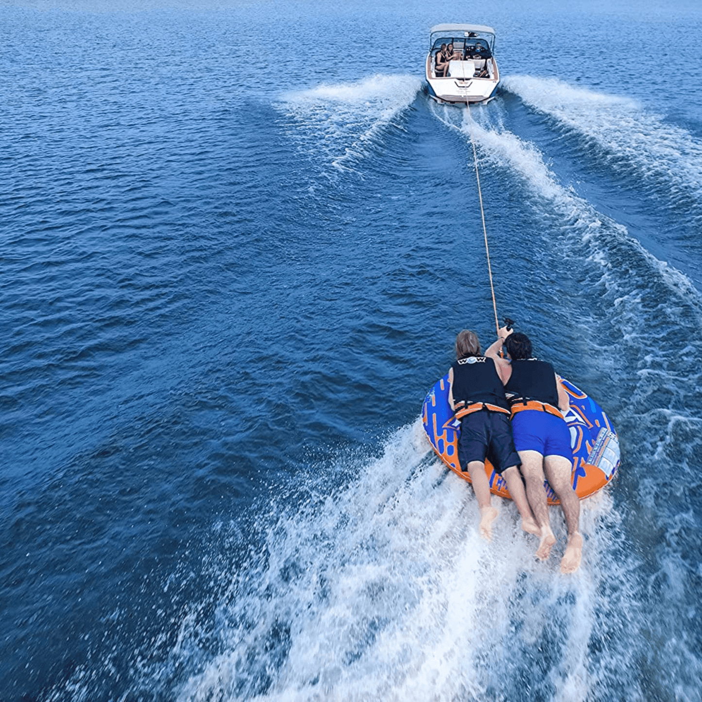 WOW Watersports Nova 2 Person Towable Deck Tube with Foam Handles