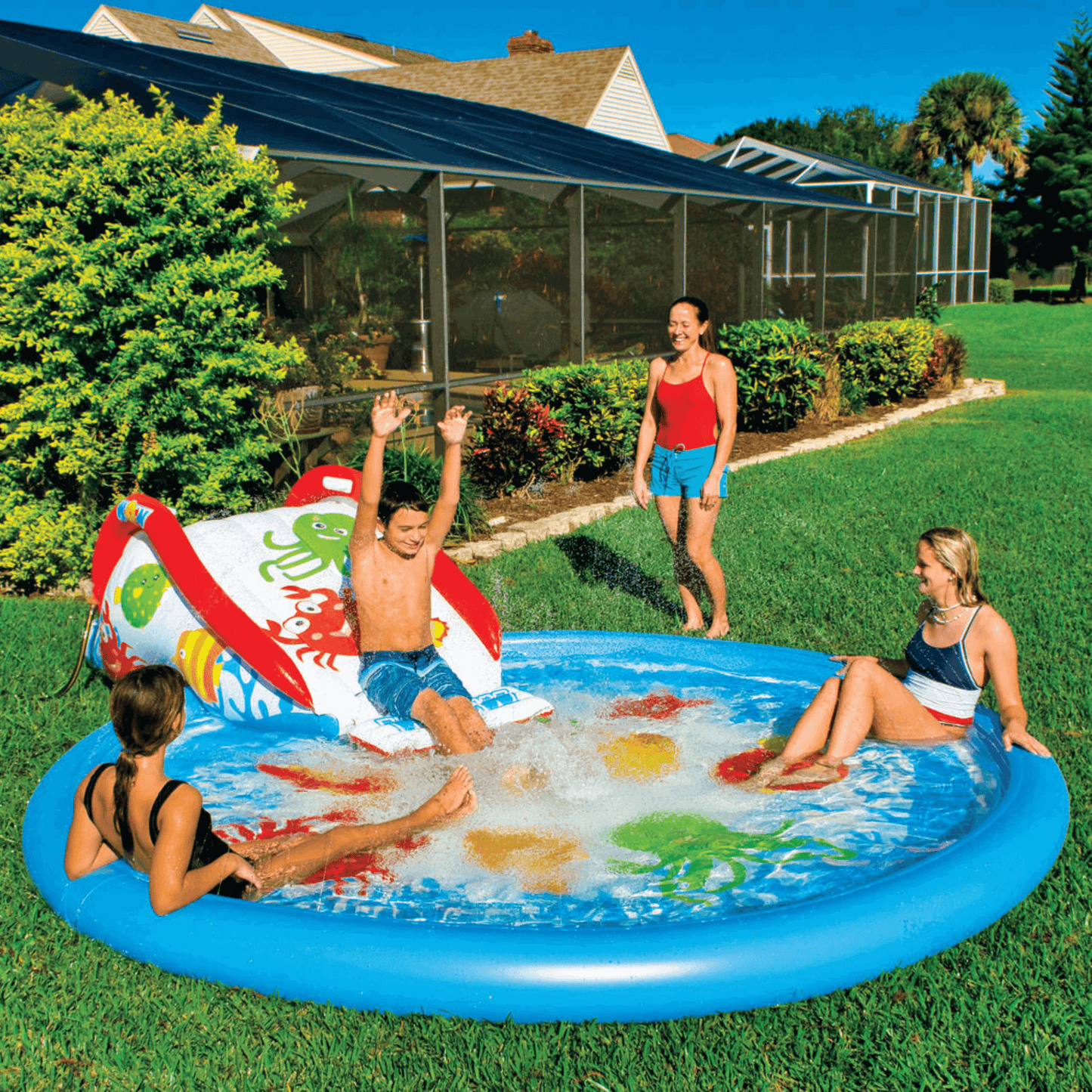 WOW Watersports Under the Sea 10 Ft Splash Pad with Adjustable Built-in Sprinkler System