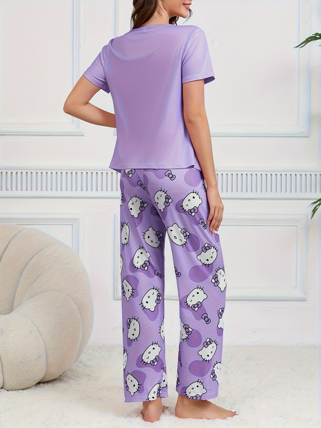 Cute Hello Kitty Pajama Set for Women  2 Sets