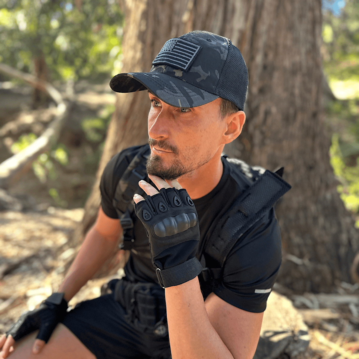 JupiterGear Military-Style Tactical Patch Hat with Adjustable Strap | Breathable & Unisex