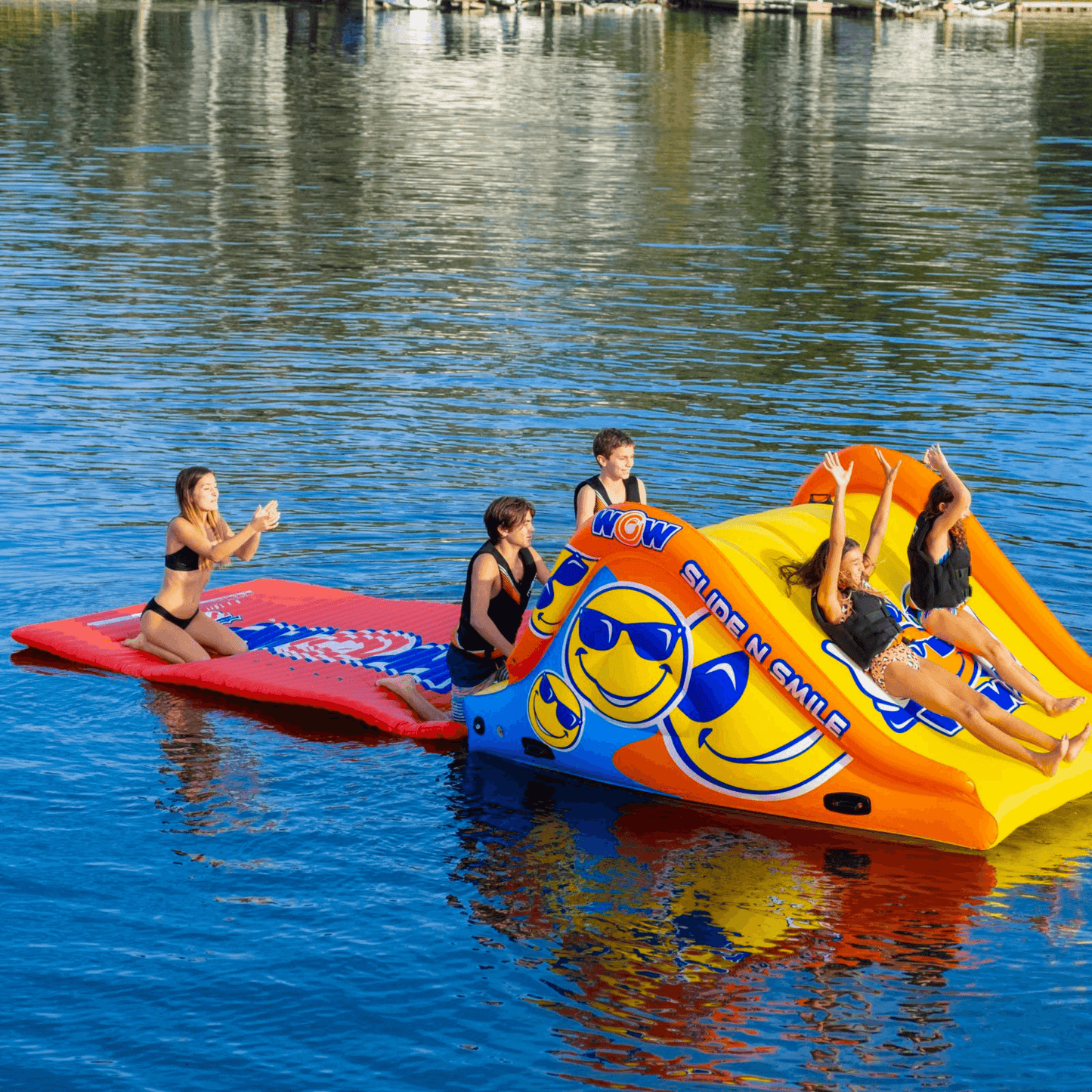 WOW Watersports Slide and Water Walkway Slide N Smile Combo