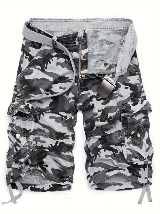 Mens Relaxed Fit Cotton Cargo Shorts  Summer Style