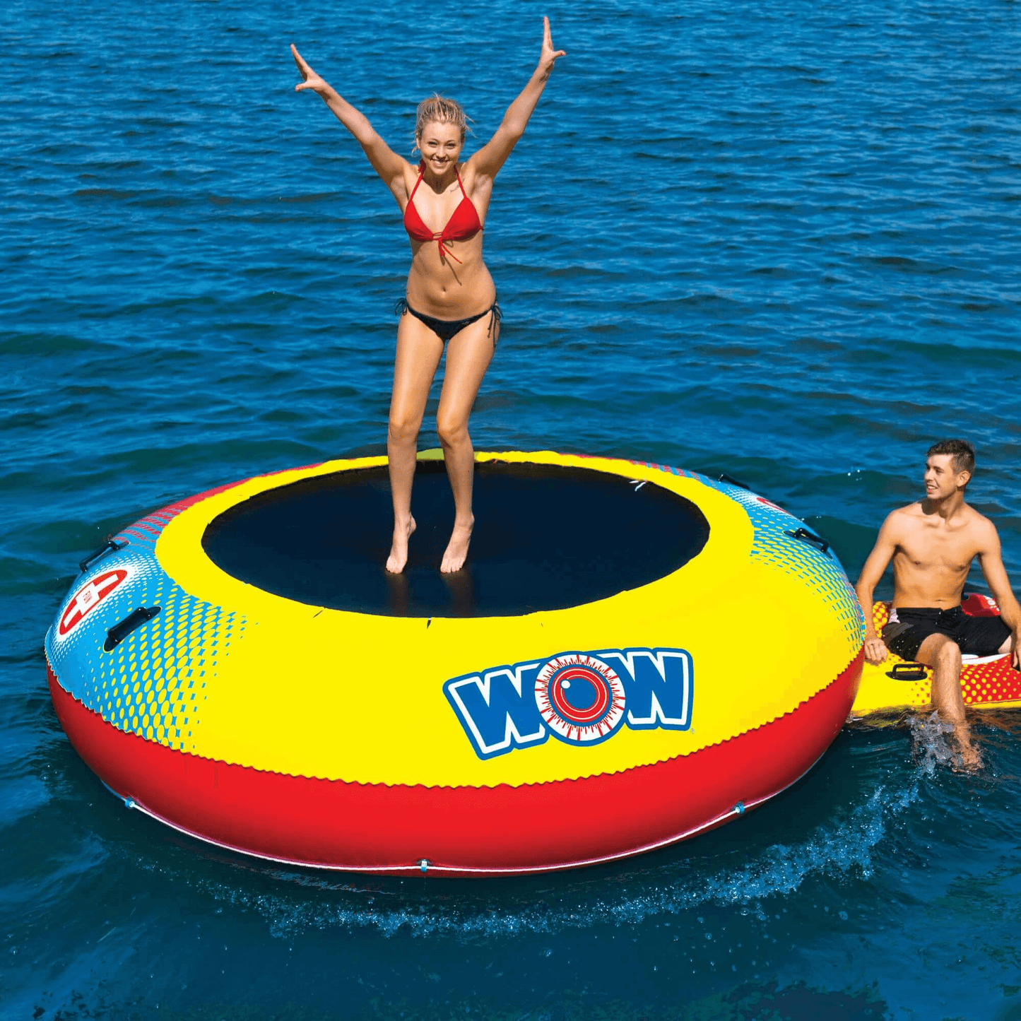 WOW Watersports Bouncer Inflatable Floating Trampoline and Boarding Platform