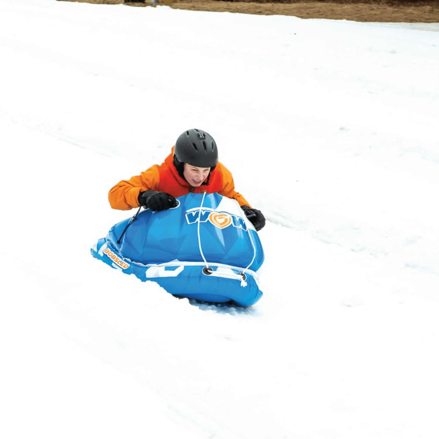 WOW Watersports Snow Tube Bobsled for Kids and Adults w Front Snow Shield