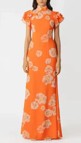 Floral Elegance Puff Sleeve Dress