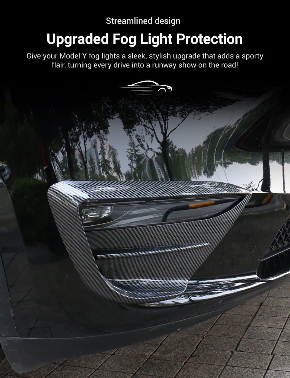 Fog Light Spoiler cover for Tesla Model Y