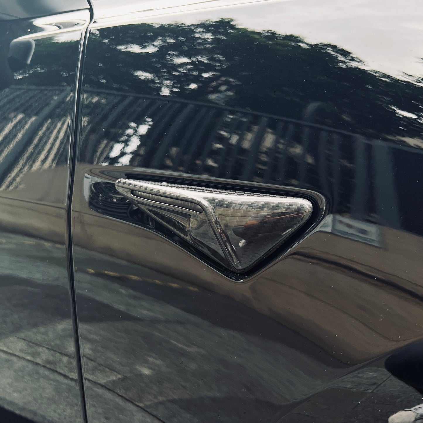 Full Side Camera Covers for Tesla Model 3 / Y - Carbon Fiber Exterior Mods