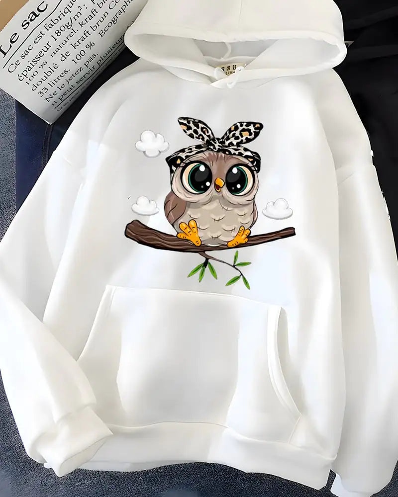 Cute Cartoon Hooded Sweatshirt for Women