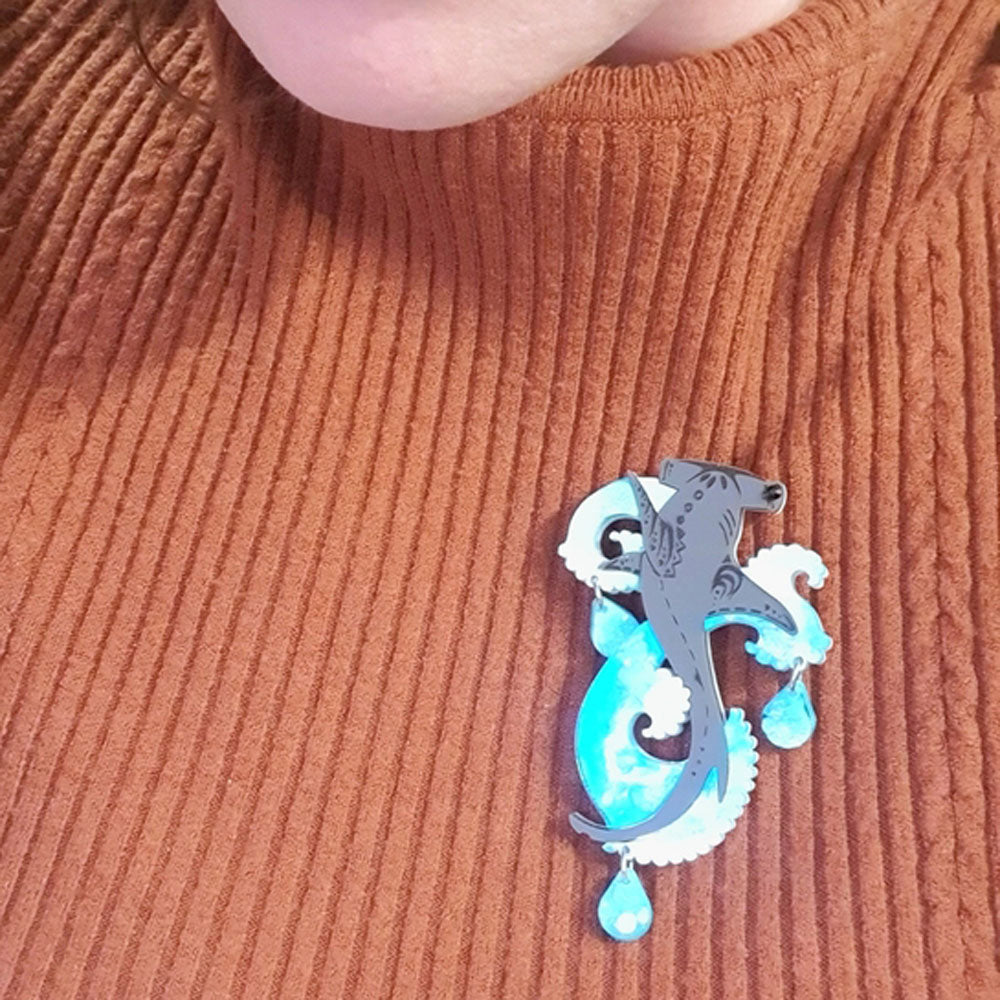 Hammerhead Brooch by Lost Kiwi Designs