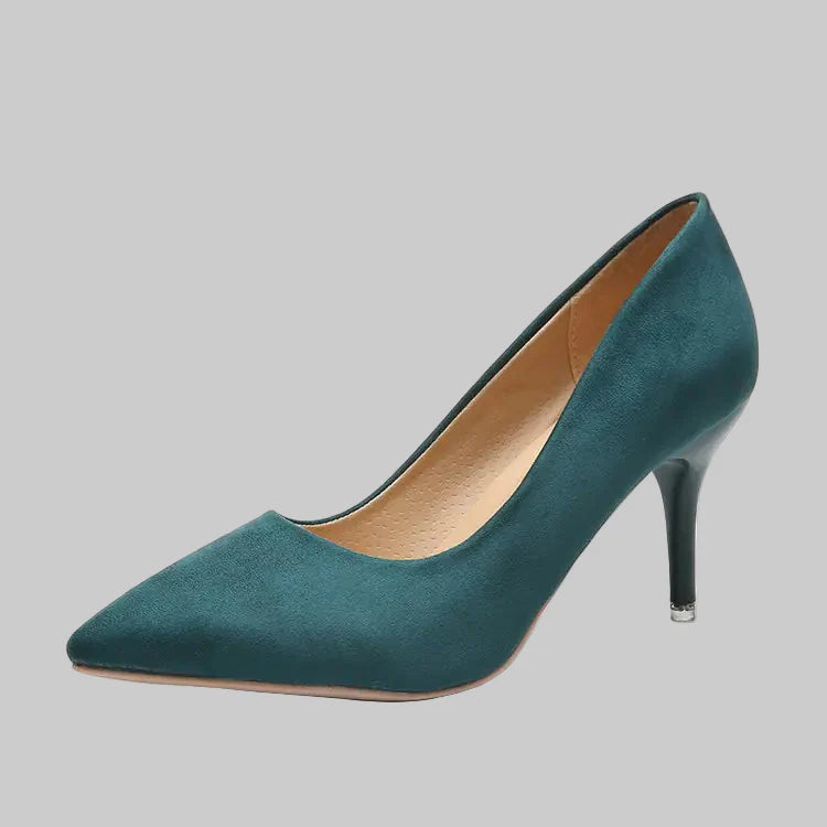 Women's Suede High Heel Pointed Shoes