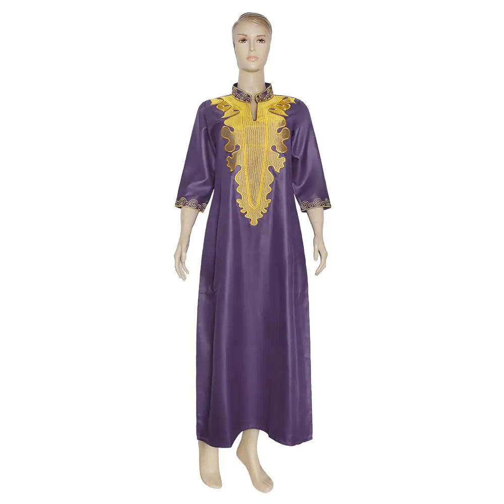 Plus Size Stand Collar Pocket Dress