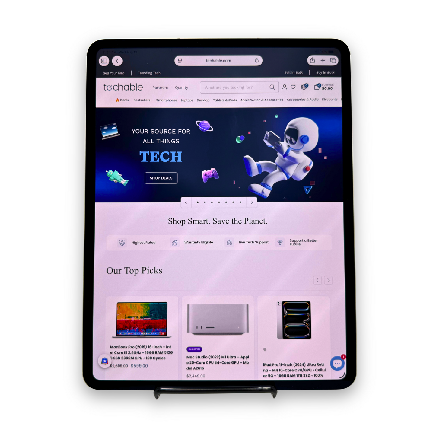 iPad Pro (2024) 11‑inch Ultra Retina – M4 10‑Core CPU/GPU • Cellular 5G – 16GB RAM 1TB SSD • AppleCare+ 5/26