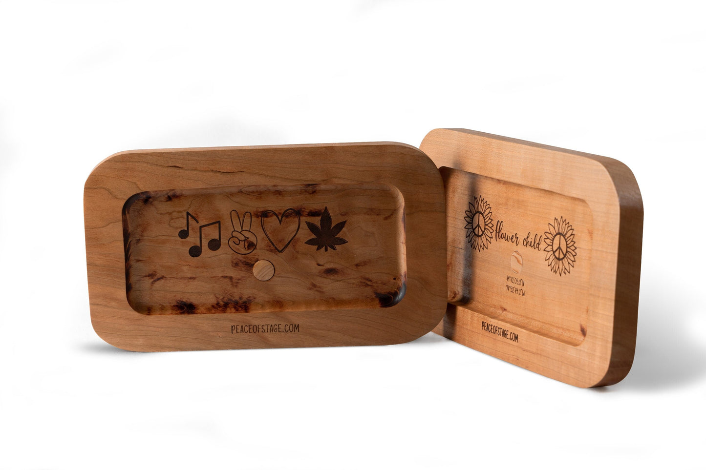 Wooden Cigarette Rolling Trays with Piece of 1969 Woodstock Stage Embedded (Choose From 4 Styles)