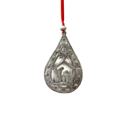 Deluxe Teardrop Nativity Ornament