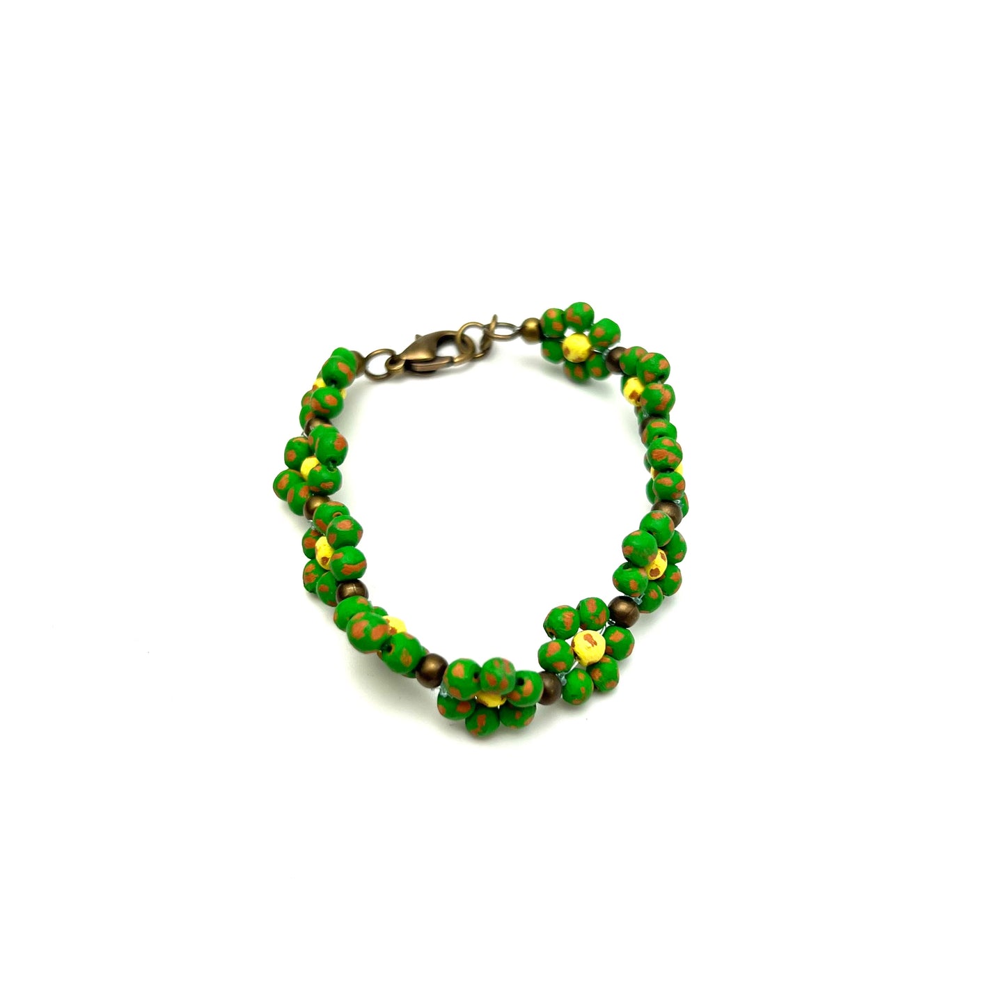 Ceramic Daisy Chain Bracelet