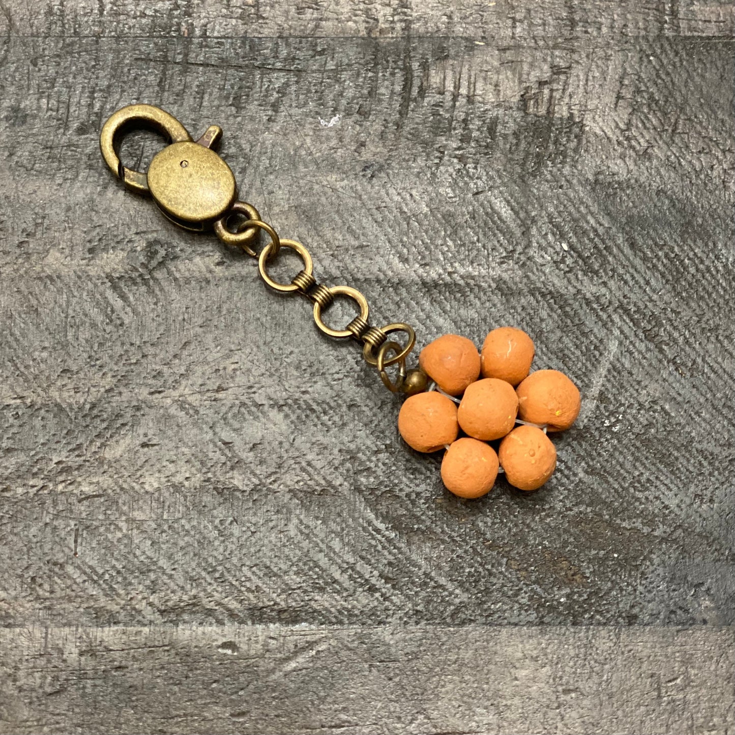 Ceramic Daisy Keychain