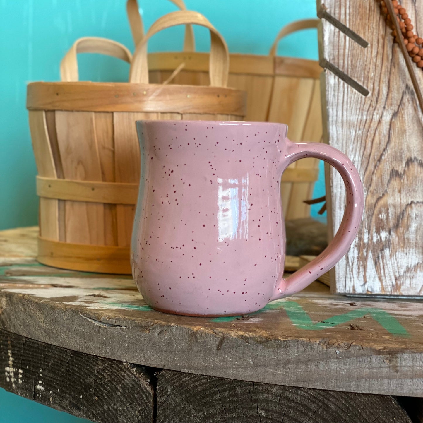 Handmade Mug - Pink Speckles